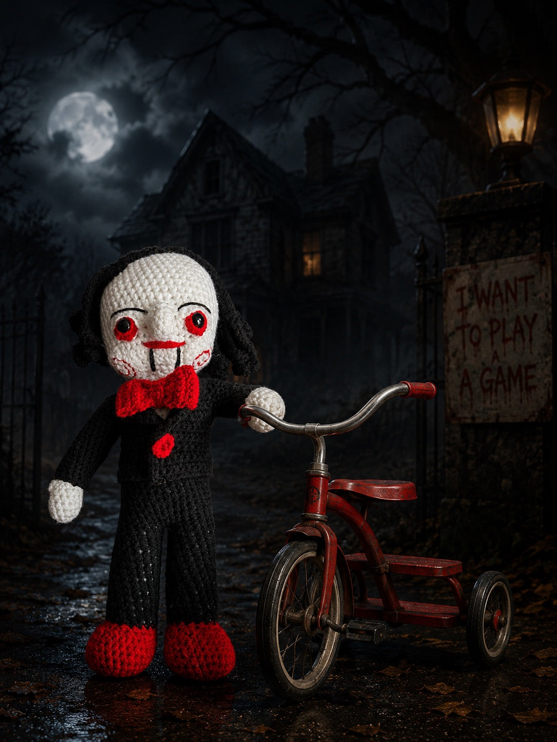 Jigsaw crochet doll