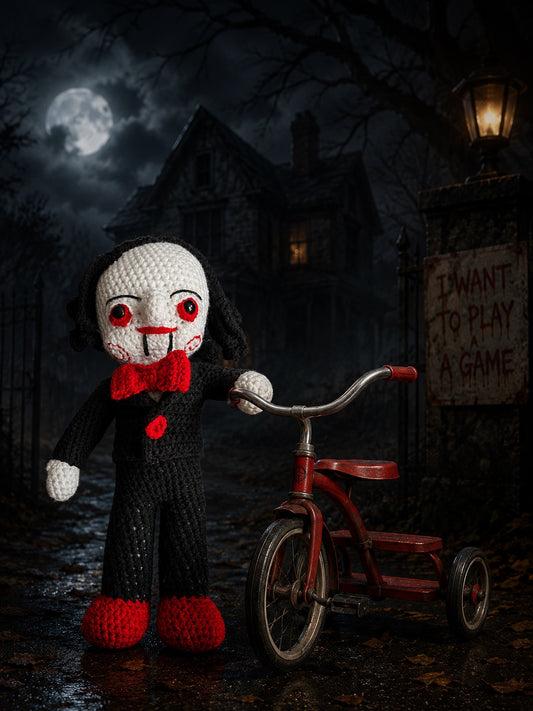 Jigsaw crochet doll