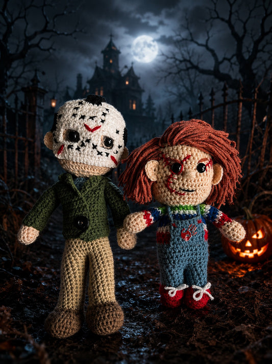 Jason and Chucky dolls